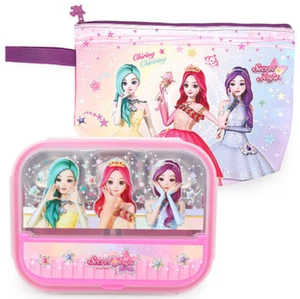 Mädchen Prinzessin Secret Jouju Kinder Edelstahl Brotdose Box in 5 Teilen mit Tasche - Bild 1 von 8