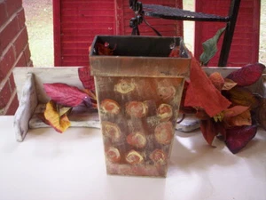 Rustic fall Metal planter/Autumn wall bucket/Fall door hangers/Fall thanksgiving - Picture 1 of 5