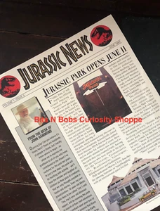 Original 1993 "Jurassic News" Newspaper -Poster Brochure Vol 1 OOP ON SALE!!!! - Picture 1 of 5