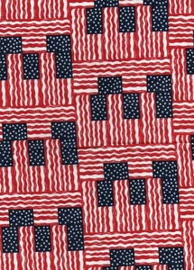 (2) FQ'S * RJR FABRICS * "STARS & STRIPES" * RED * WHITE * BLUE * 1/2 YARD - Picture 1 of 2