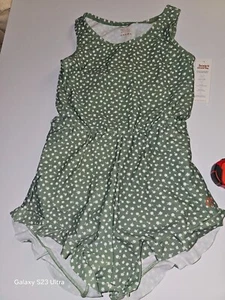 Honey Mark Green Swim Romper Kids - Picture 1 of 29