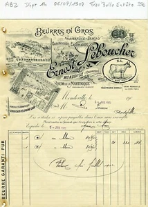 Dépt 14 - Mondeville - Très Belle Entête Secteur Laiterie & Alimentation de 1902 - Picture 1 of 1