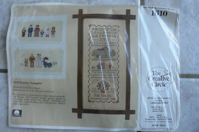 NEW! FAMILY SAMPLER #1610 Creative Circle, Counted Cross Stitch NIP 1989 - Image 1 of 4