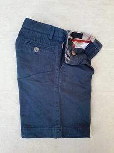 Burberry London Shorts Boy's 5 Blue Chino Nova Check Waist band Made in Turkey - Picture 1 of 15