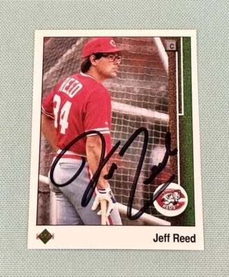 Jeff Reed 1989 Upper Deck Signature Signed Autograph AUTO RC TTM REDS - Image 1 of 3
