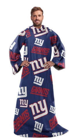 Northwest NFL New York Giants Toss Silk Touch Comfy Throw with Sleeves Cover