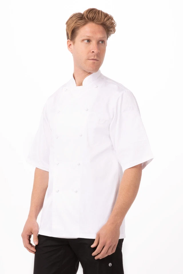 Chef Works Unisex Capri Premium Cotton Chef Coat (ECSS) - Image 1 of 1