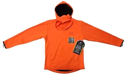 Realtree Hunting Orange Youth Tech Hoodie Built-in Neck Gaiter Scent Control XS - Image 1 of 4
