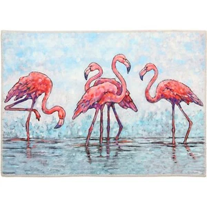 Olivia's Home - 22" x 32" Accent Rug - Tropical Flamingo at Water's Edge - Picture 1 of 6