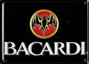 Bacardi (ls) miniature metal sign / metal postcard 110mm x 80mm (hi) - Picture 1 of 1