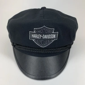 Harley Davidson Captains Hat Medium Black Shield Bar Rope Sailor Cap 99405-15VM - Picture 1 of 14