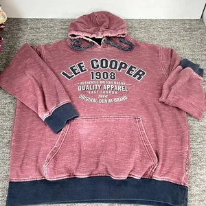 Sudadera con Capucha Lee Cooper Para Hombres XL Rosa Salmón Ropa de Calidad Logo Hit De Colección - Imagen 1 de 22