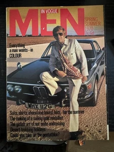 SELTENE MEN IN VOGUE MAGAZIN SOMMER 1970 VINTAGE BMW SPREAD SAFARI HERRENANZÜGE MODE - Bild 1 von 14