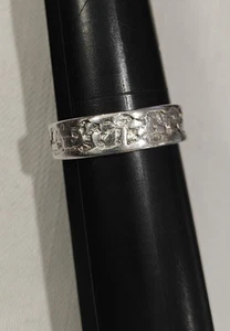 Vintage Bell Trading Post PEBBLES Sterling Silver Band Ring Sz 12 - Picture 1 of 8