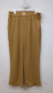 Glamor Ease Elastic Waist Side Pockets Wide Leg Women's Sweatpants XL Caramel - Picture 1 of 11