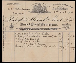 1902 ABERDEEN, Mitchell & Muil Ltd, Zucht- und Kekshersteller an Seine Majestät - Bild 1 von 1