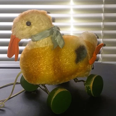 Original Steiff Räder-Ente: Nachzieh Wackelente "Piep" 2314.13 - Bild 1 von 4