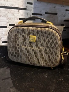 Vintage Brown Luggage, Train Case FL Vanity Bag Travel Case - Picture 1 of 15