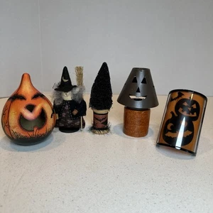 Russ Berrie Cerámica Jack-o’-Lantern Soporte Votivo y Varios Halloween Mini Lote - Imagen 1 de 17