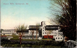 ALPACA MILLS Springvale, Maine ME c1913 Postcard - Picture 1 of 2
