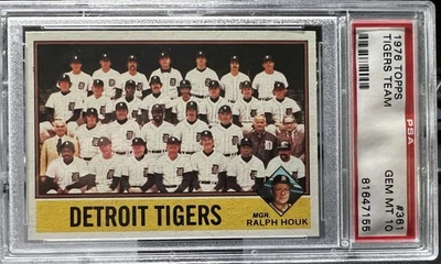 1976 Topps #361 Tigers Team-PSA 10 GEM-ESTADO PERFEITO Pop Baixo🔥 - Imagem 1 de 3