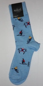 NUOVO J. Calze Crew Uomo Blu con Sci Disegno Sci Taglia Unica - Foto 1 di 3