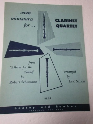 Seven Miniatures for Clarinet Quartet From Album for Young Schumann Sheet Music - Image 1 of 3