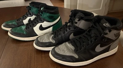 Paquete Air Jordan 1 High OG Shadow & OG Pine Green Talla 11 PARA HOMBRES Foto 1 de 4
