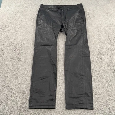 Pantalones de cuero Guess para hombre 32x32 negros clásicos pierna recta ajustados Los Ángeles Foto 1 de 4