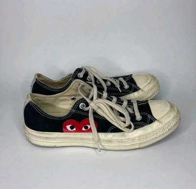 Converse All Star X Comme Des Garcon CDG Chuck Taylor Low Shoes Women's US 8  - Image 1 of 4