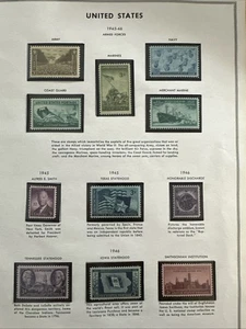 1945-1946 (2) Stamp sheet duplicates. Beautiful. Armed Forces, Statehood stamps  - Picture 1 of 1