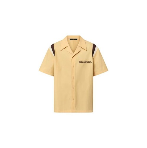 LOUIS VUITTON（LV） Louis Vuitton Camicia Uomo Cane Ricamo Manica Corta Cotone Bowling L 24ss