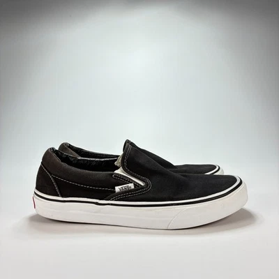 Vans Classic Slip On Black Canvas Low Top Skate Shoes 508731 Women's Size 8.5 - Image 1 of 4