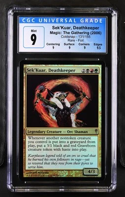 SEK'KUAR, DEATHKEEPER Coldsnap Foil Rare CGC 9 Q+ MTG EDH [Nostalgium] - Image 1 of 2