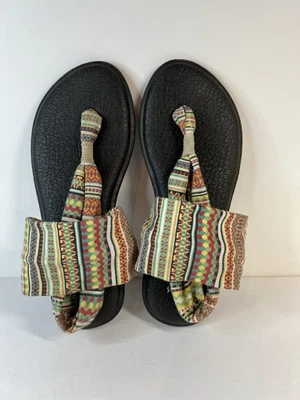 Сандалии-шлепанцы Sanuk Yoga Sling 2 женские 7 1016459 цитрусовое одеяло Lanai - Изображение 1 из 4