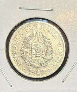 1960 Romania 25 Bani Nickel Clad Steel Coin-22MM-KM#88-One Year Type - Picture 1 of 4