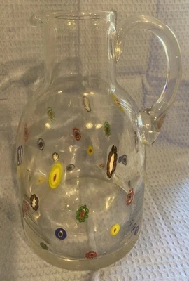  意大利玻璃莱昂纳多风格 Millefiori 艺术玻璃罐 ~ 复古意大利  — 第 1/4 张图片