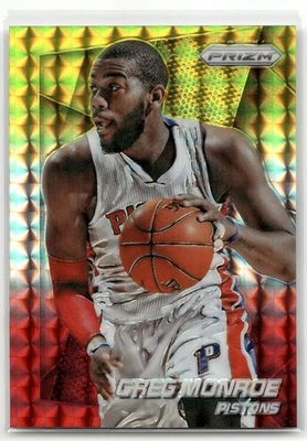 2014-15 Panini Prizm #103 Greg Monroe Prizms Yellow and Red Mosaic - Image 1 of 2