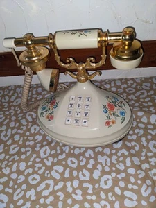 Vtg 1973 Empress Phone by American Telecommunications Corp–Floral Rotary UNTESTE - Picture 1 of 6