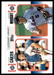 2010 Topps Legendary Lineage Gary Carter/David Wright New York Mets #LL18