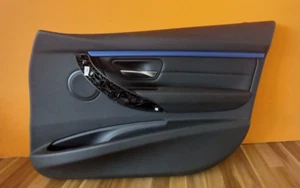 Türverkleidung Leder Akzentleiste Alu blau vorne rechts BMW 3er F30 F31 Original - Bild 1 von 7