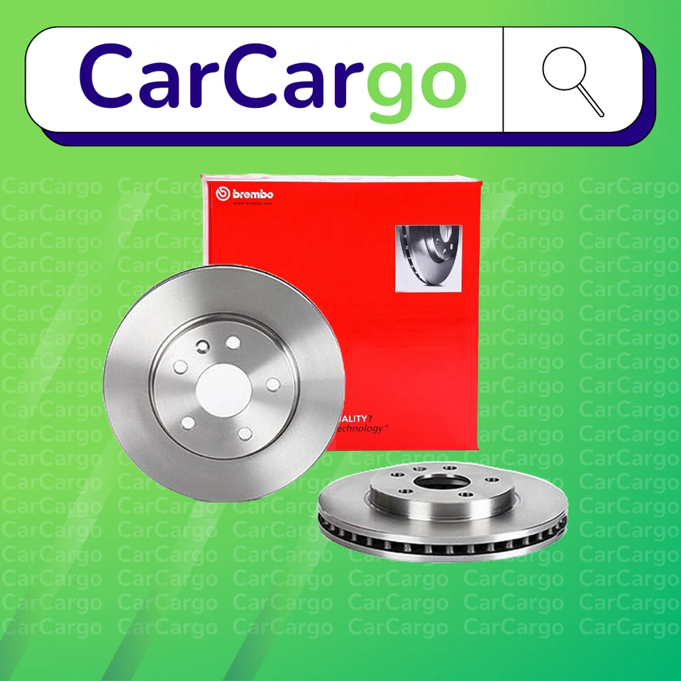 Par de discos de freno delanteros ventilados Brembo para Chevrolet Malibu 2.0 D 2012-2024 296 mm Foto 1 de 4