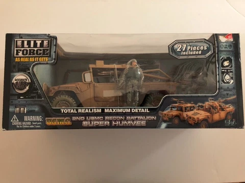 BBi/Elite Force USMC 2nd Recon Super Humvee 1:18 Scale--GIJOE BRAND NEW IN BOX!! Cover