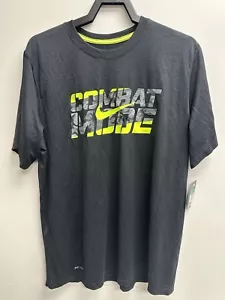Men's Nike T-Shirt Black Volt Camo Combat Mode 646085 010 Large X - Picture 1 of 6