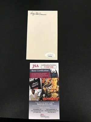 Roger "Doc" Cramer Signed 3x5 Index Card Detroit Tigers JSA Certified Autograph! - Image 1 of 4