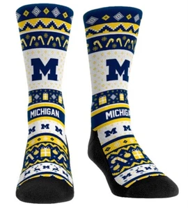 Michigan Wolverines Ugly Sweater Socken Gr. Herren L/LX 9-13 - Bild 1 von 1