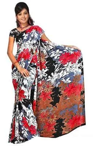 Chashmum Georgette Printed Casual Saree Sari Bellydance fabric - Picture 1 of 1