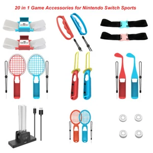 20 in 1 Somatosensory Sports Set Wrist Strap Tennis Racket for NS Switch - Picture 1 of 7