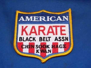 American Karate Black Belt Association Chin Sook Hage Kwan Patch  - Picture 1 of 1