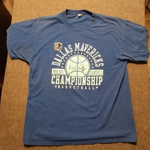 Dallas Mavericks Mens 2011 NBA Western Conference/Finals Champs T-Shirt-Size Lge - Picture 1 of 5